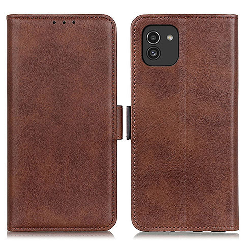 Funda de Cuero Cartera con Soporte Carcasa M15L para Samsung Galaxy A03 Marron