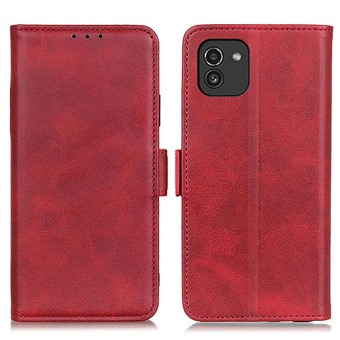 Funda de Cuero Cartera con Soporte Carcasa M15L para Samsung Galaxy A03 Rojo