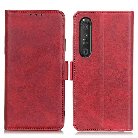 Funda de Cuero Cartera con Soporte Carcasa M15L para Sony Xperia 1 III Rojo