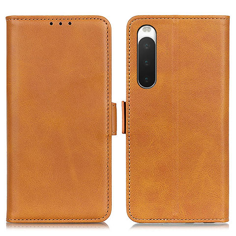 Funda de Cuero Cartera con Soporte Carcasa M15L para Sony Xperia 10 IV Marron Claro