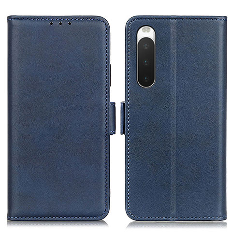 Funda de Cuero Cartera con Soporte Carcasa M15L para Sony Xperia 10 IV SOG07 Azul