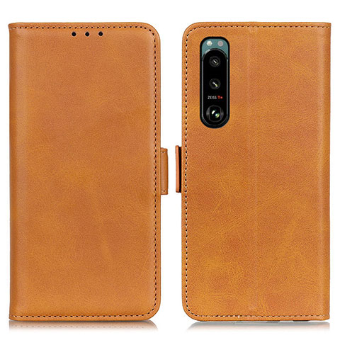 Funda de Cuero Cartera con Soporte Carcasa M15L para Sony Xperia 5 III Marron Claro