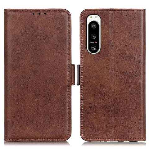 Funda de Cuero Cartera con Soporte Carcasa M15L para Sony Xperia 5 IV Marron