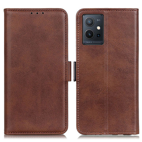 Funda de Cuero Cartera con Soporte Carcasa M15L para Vivo Y30 5G Marron