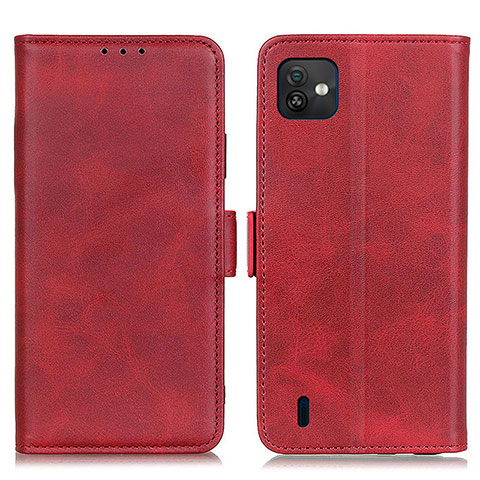 Funda de Cuero Cartera con Soporte Carcasa M15L para Wiko Y82 Rojo