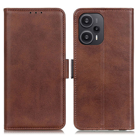 Funda de Cuero Cartera con Soporte Carcasa M15L para Xiaomi Poco F5 5G Marron