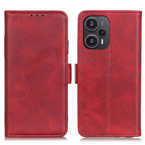 Funda de Cuero Cartera con Soporte Carcasa M15L para Xiaomi Poco F5 5G Rojo