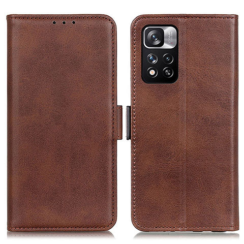 Funda de Cuero Cartera con Soporte Carcasa M15L para Xiaomi Poco X4 NFC Marron