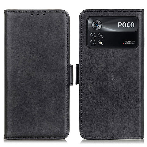 Funda de Cuero Cartera con Soporte Carcasa M15L para Xiaomi Poco X4 Pro 5G Negro