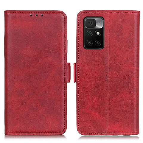 Funda de Cuero Cartera con Soporte Carcasa M15L para Xiaomi Redmi 10 4G Rojo