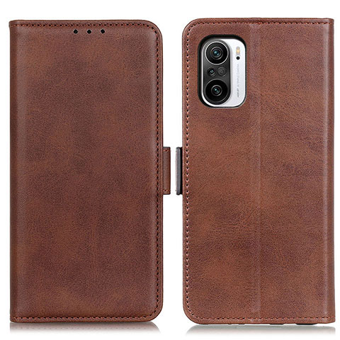 Funda de Cuero Cartera con Soporte Carcasa M15L para Xiaomi Redmi K40 5G Marron