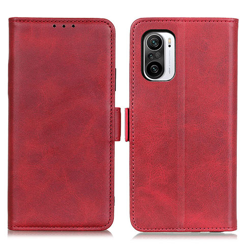 Funda de Cuero Cartera con Soporte Carcasa M15L para Xiaomi Redmi K40 5G Rojo