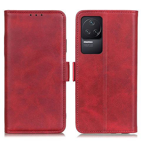 Funda de Cuero Cartera con Soporte Carcasa M15L para Xiaomi Redmi K50 5G Rojo