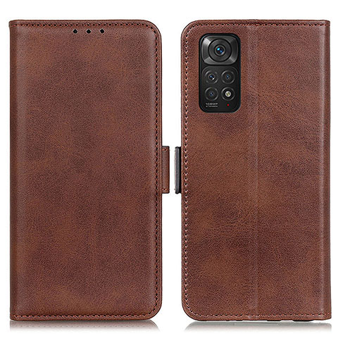 Funda de Cuero Cartera con Soporte Carcasa M15L para Xiaomi Redmi Note 11 4G (2022) Marron