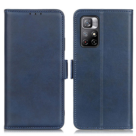 Funda de Cuero Cartera con Soporte Carcasa M15L para Xiaomi Redmi Note 11 5G Azul