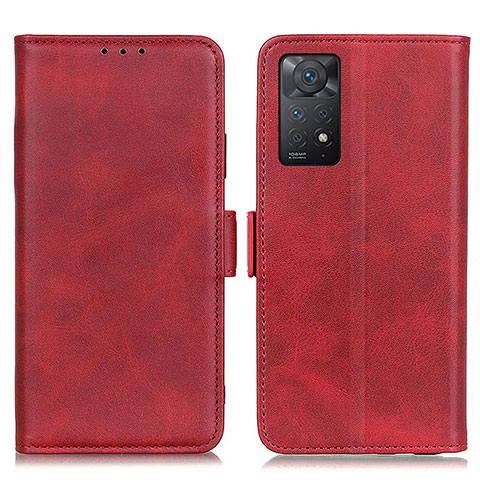 Funda de Cuero Cartera con Soporte Carcasa M15L para Xiaomi Redmi Note 11 Pro 4G Rojo