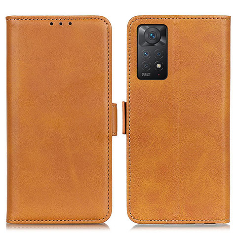 Funda de Cuero Cartera con Soporte Carcasa M15L para Xiaomi Redmi Note 11 Pro 5G Marron Claro