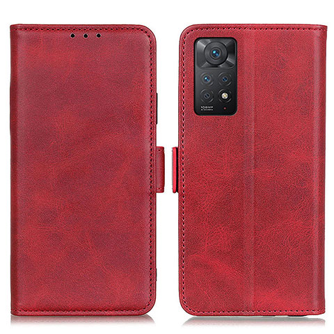 Funda de Cuero Cartera con Soporte Carcasa M15L para Xiaomi Redmi Note 11 Pro 5G Rojo