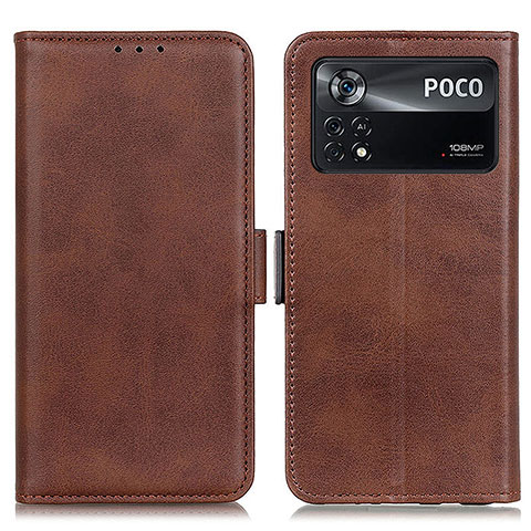 Funda de Cuero Cartera con Soporte Carcasa M15L para Xiaomi Redmi Note 11E Pro 5G Marron