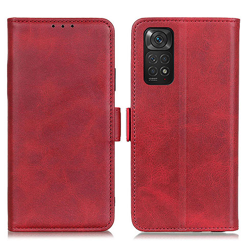 Funda de Cuero Cartera con Soporte Carcasa M15L para Xiaomi Redmi Note 11S 4G Rojo