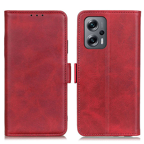 Funda de Cuero Cartera con Soporte Carcasa M15L para Xiaomi Redmi Note 11T Pro 5G Rojo