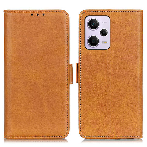 Funda de Cuero Cartera con Soporte Carcasa M15L para Xiaomi Redmi Note 12 Pro 5G Marron Claro