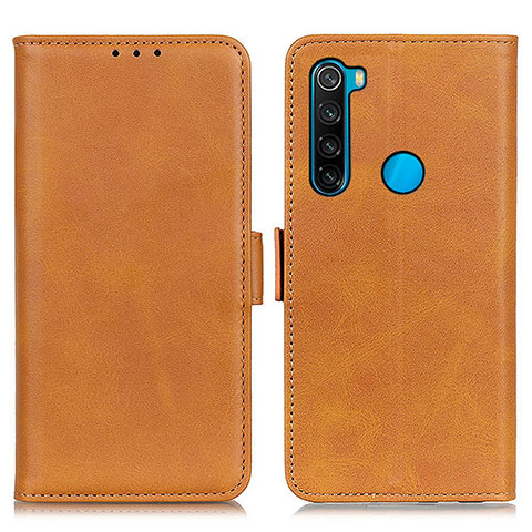 Funda de Cuero Cartera con Soporte Carcasa M15L para Xiaomi Redmi Note 8 (2021) Marron Claro