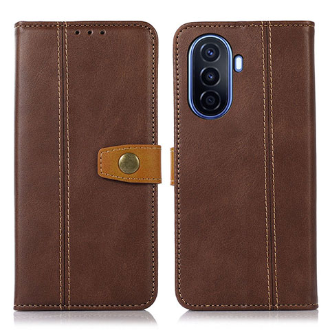 Funda de Cuero Cartera con Soporte Carcasa M16L para Huawei Nova Y70 Marron