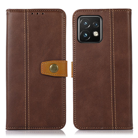 Funda de Cuero Cartera con Soporte Carcasa M16L para Motorola Moto Edge Plus (2023) 5G Marron