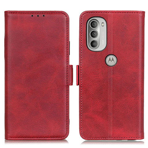 Funda de Cuero Cartera con Soporte Carcasa M16L para Motorola Moto G51 5G Rojo