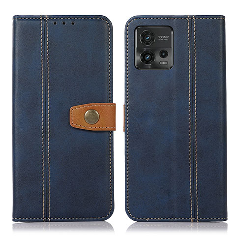 Funda de Cuero Cartera con Soporte Carcasa M16L para Motorola Moto G72 Azul