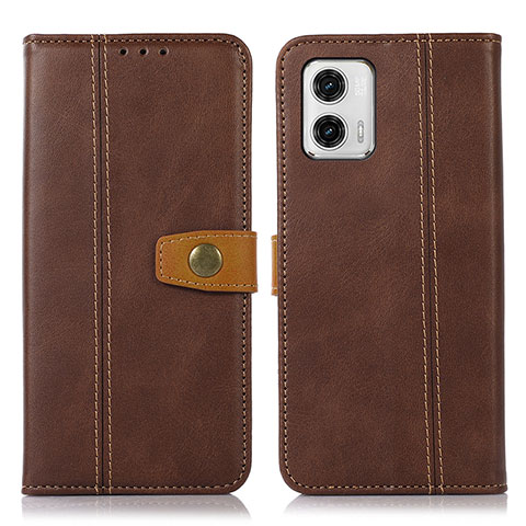 Funda de Cuero Cartera con Soporte Carcasa M16L para Motorola Moto G73 5G Marron