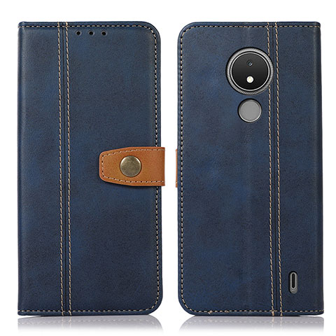 Funda de Cuero Cartera con Soporte Carcasa M16L para Nokia C21 Azul