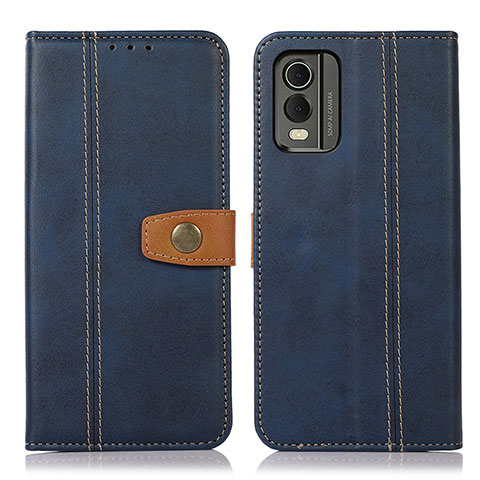 Funda de Cuero Cartera con Soporte Carcasa M16L para Nokia C210 Azul