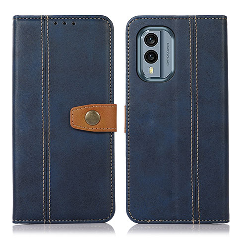 Funda de Cuero Cartera con Soporte Carcasa M16L para Nokia X30 5G Azul