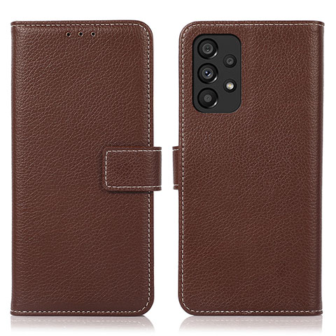 Funda de Cuero Cartera con Soporte Carcasa M16L para Samsung Galaxy A53 5G Marron