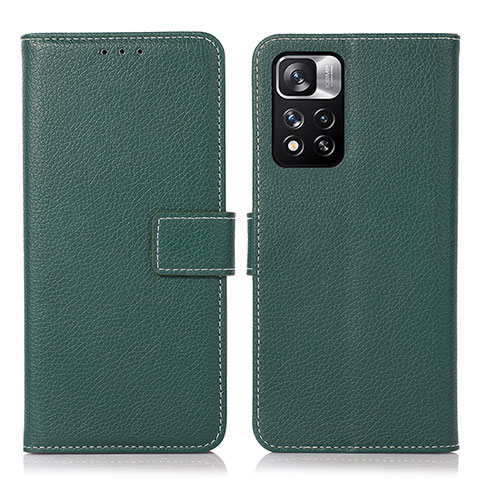 Funda de Cuero Cartera con Soporte Carcasa M16L para Xiaomi Mi 11i 5G (2022) Verde