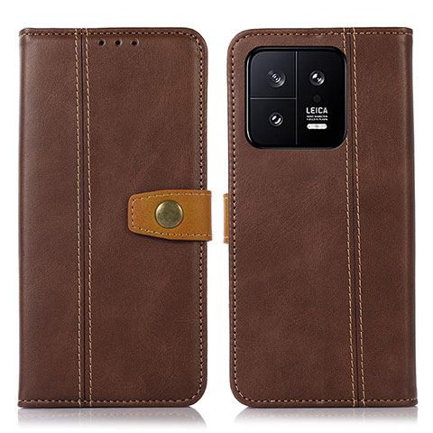 Funda de Cuero Cartera con Soporte Carcasa M16L para Xiaomi Mi 13 5G Marron