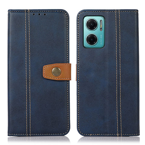 Funda de Cuero Cartera con Soporte Carcasa M16L para Xiaomi Redmi 10 5G Azul