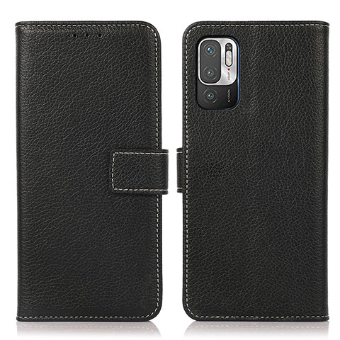 Funda de Cuero Cartera con Soporte Carcasa M16L para Xiaomi Redmi Note 10T 5G Negro