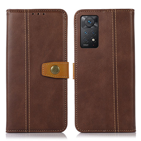 Funda de Cuero Cartera con Soporte Carcasa M16L para Xiaomi Redmi Note 11 Pro 4G Marron