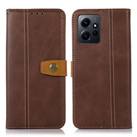 Funda de Cuero Cartera con Soporte Carcasa M16L para Xiaomi Redmi Note 12 4G Marron