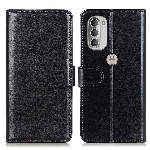 Funda de Cuero Cartera con Soporte Carcasa M17L para Motorola Moto G51 5G Negro