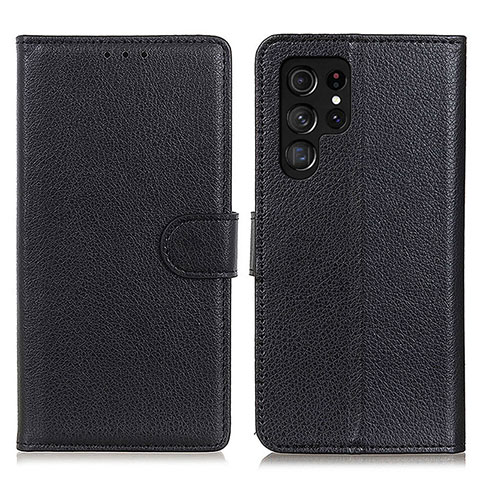 Funda de Cuero Cartera con Soporte Carcasa M18L para Samsung Galaxy S24 Ultra 5G Negro