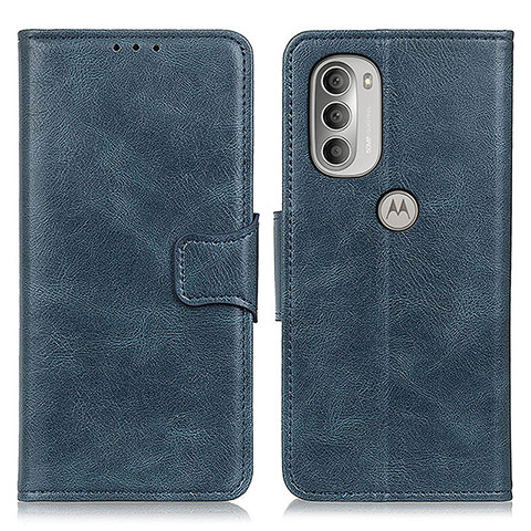 Funda de Cuero Cartera con Soporte Carcasa M19L para Motorola Moto G51 5G Azul