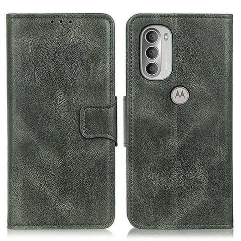 Funda de Cuero Cartera con Soporte Carcasa M19L para Motorola Moto G51 5G Verde