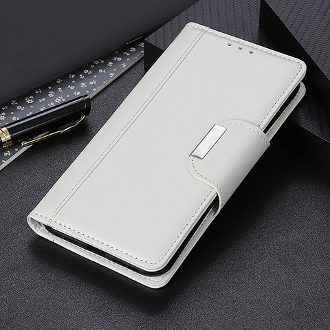 Funda de Cuero Cartera con Soporte Carcasa M22L para Samsung Galaxy S21 Plus 5G Blanco