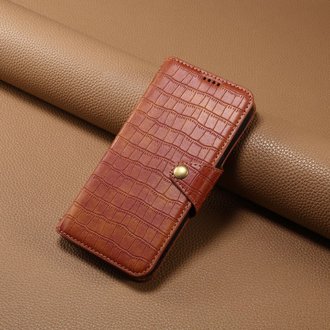 Funda de Cuero Cartera con Soporte Carcasa MT4 para Apple iPhone 15 Pro Max Marron