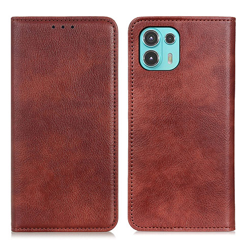 Funda de Cuero Cartera con Soporte Carcasa N01P para Motorola Moto Edge 20 Lite 5G Marron