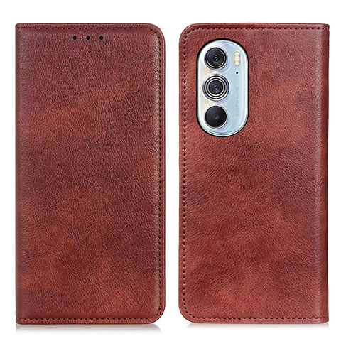 Funda de Cuero Cartera con Soporte Carcasa N01P para Motorola Moto Edge 30 Pro 5G Marron